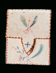 Rare School girl puzzle purse enclosing The Lords Prayer in micro calligraphy, American, Probably New England, circa 1830-1850